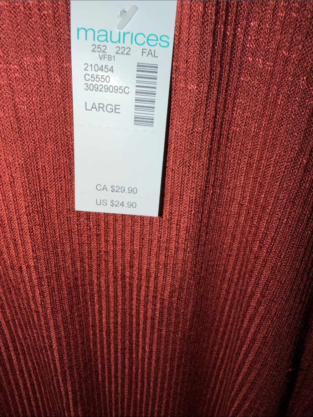 Maurices Rust Red Ruffle Sleeve Tank Top - Picture 3 of 4